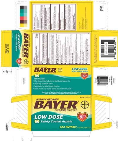 Carton 200 count - Bayer Low Aspirin 200ct Ctn